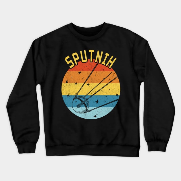 Sputnik Retro UDSSR Crewneck Sweatshirt by Foxxy Merch